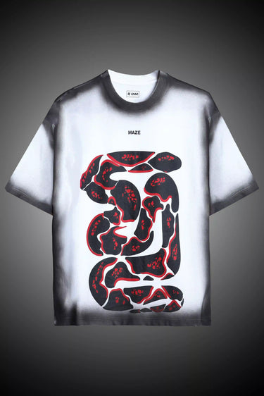 White Maze graphic t-shirt