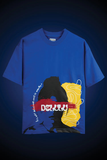 BLUE DELULU UNISEX OVERSIZED T-SHIRT