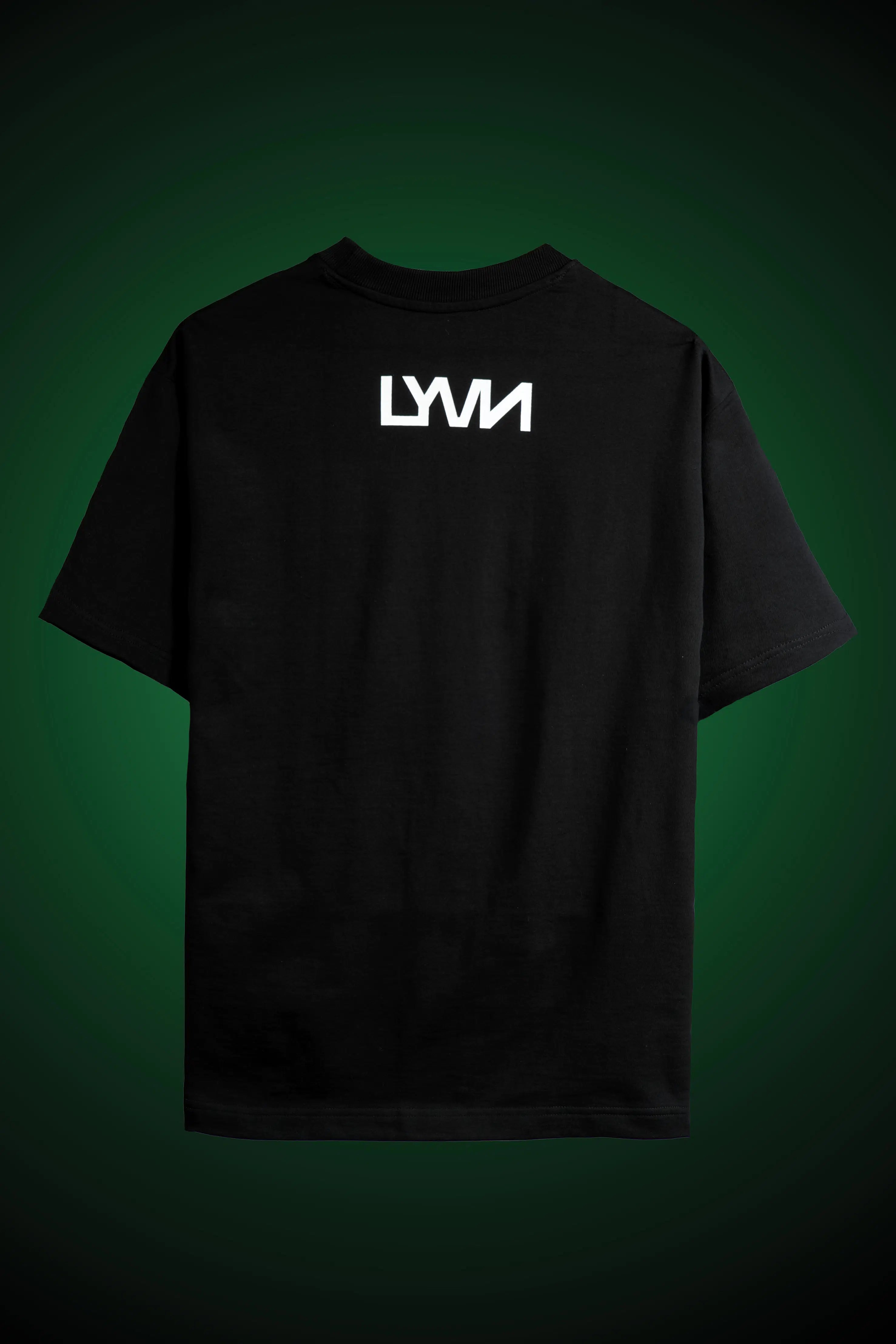 GREEN ABSTRACT FACE T-SHIRT