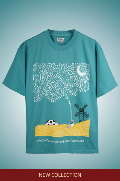 CLOUDED MIND BY VAN GOGH OVERSIZED T-SHIRT