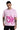 Pink Chaotic Oversized Printed T-Shirt