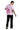Pink Chaotic Oversized Printed T-Shirt