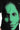 Green Abstract Face T-Shirt