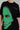 green abstract face t-shirt close up view