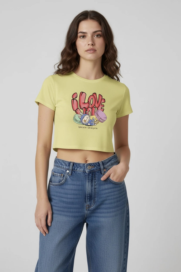 I.LY. Graphic Crop Top