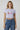 Lilac graphic crop top with colorful monster print and Scary Day text, short sleeves. - LYVN