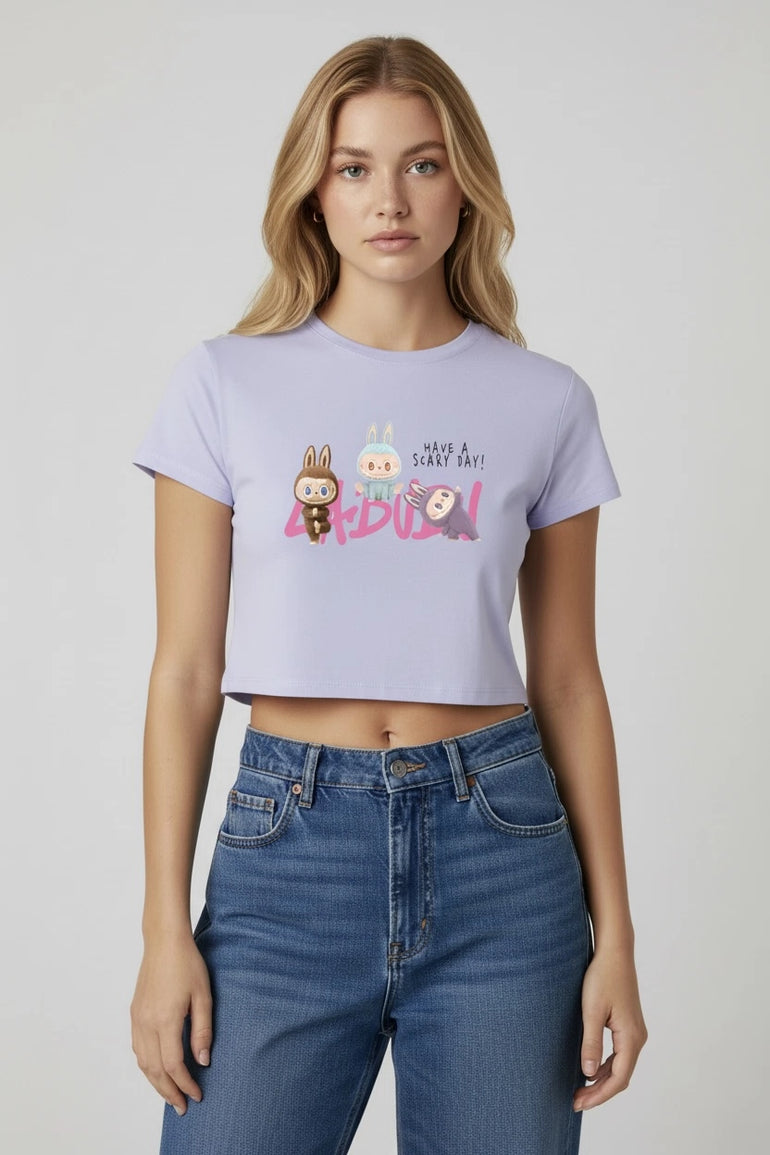 Scary Day Graphic Crop Top