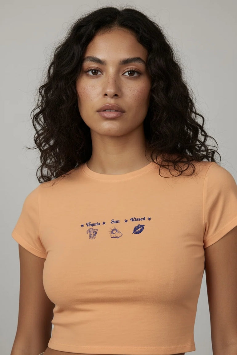 Sunkissed by Tequila Graphic Crop Top