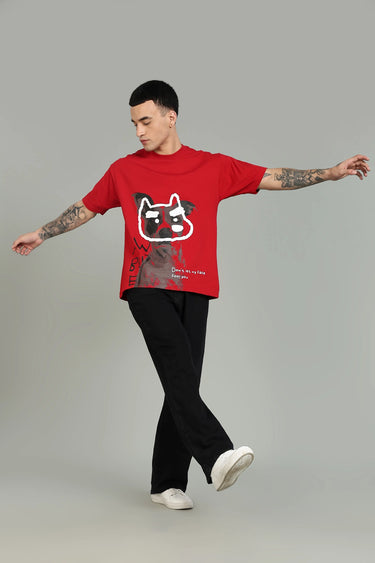 Another pic of a man  wearing red overskzd