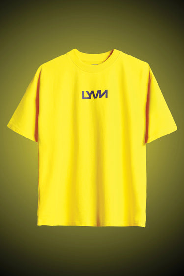 Yellow Caution Oversized T-shirt - backview