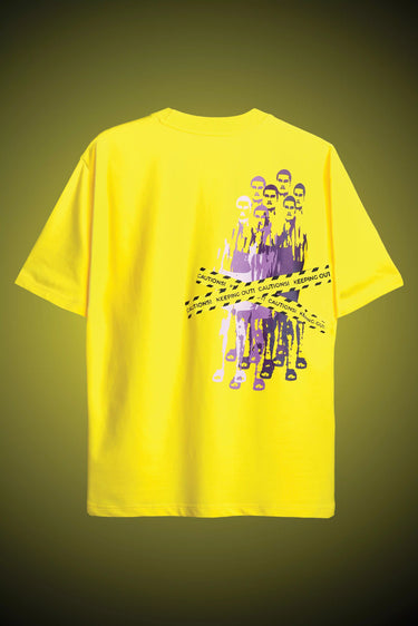 Yellow Caution Oversized T-shirt
