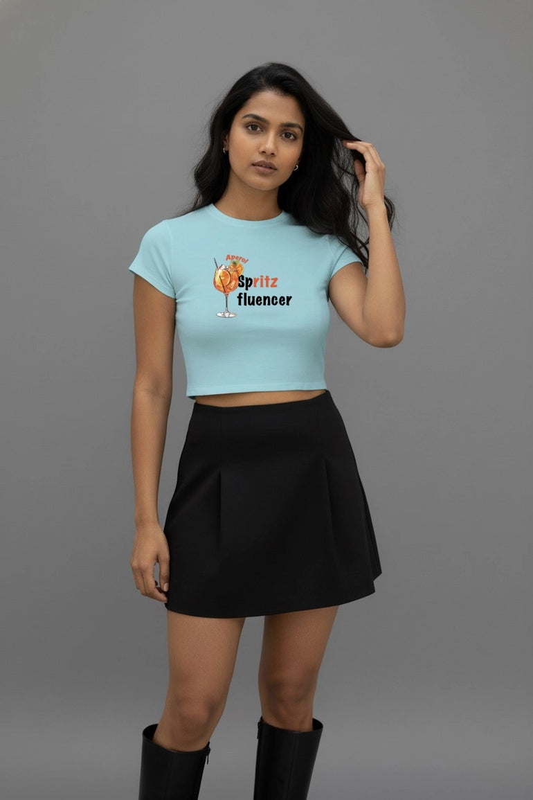 Spritzfluencer Graphic Crop Top