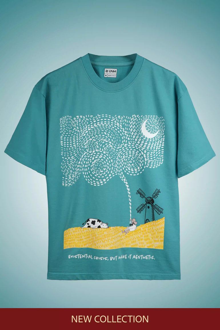 CLOUDED MIND BY VAN GOGH OVERSIZED T-SHIRT