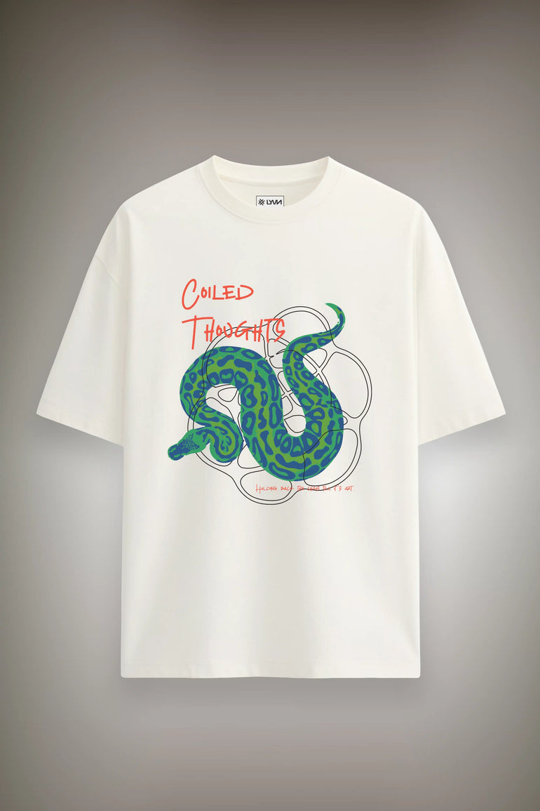 Coiled Thoughts Oversized Graphic T-Shirt