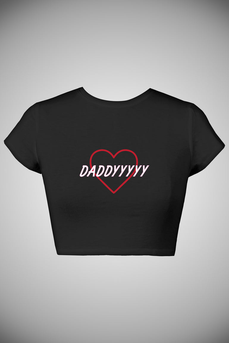 Daddyyyyy Graphic Crop Top