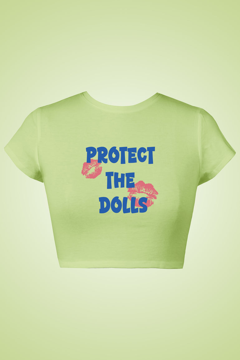Protect the Dolls Graphic Crop Top