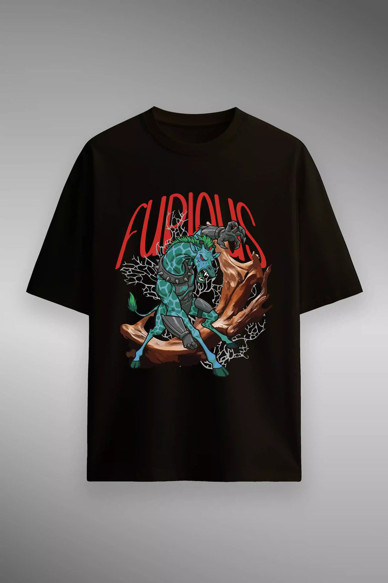 Furious Oversized Graphic T-Shirt