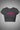 Black graphic crop top with pink text that says 'If You Think I'm Short Try surviving my patience' on a gray background