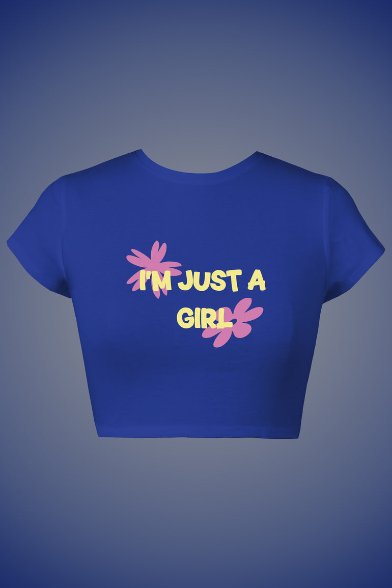 Just a Girl Graphic Crop Top