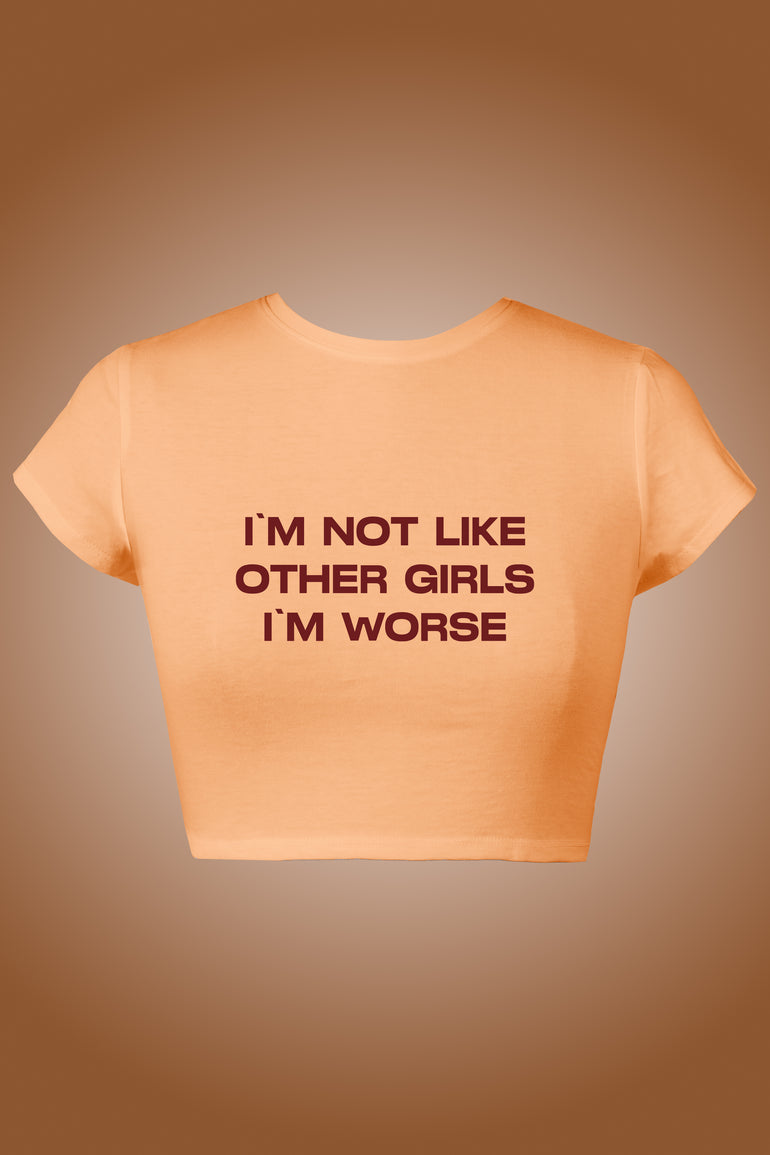Not Like Other Girls Graphic Crop Top