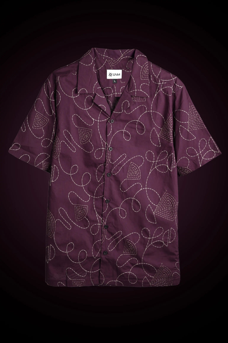 EMBROIDERED PURPLE SHIRT