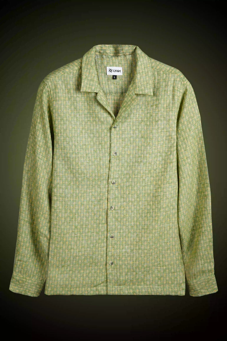 COASTLINE MOJITO GREEN JACQUARD FULL SLEEVE SHIRT