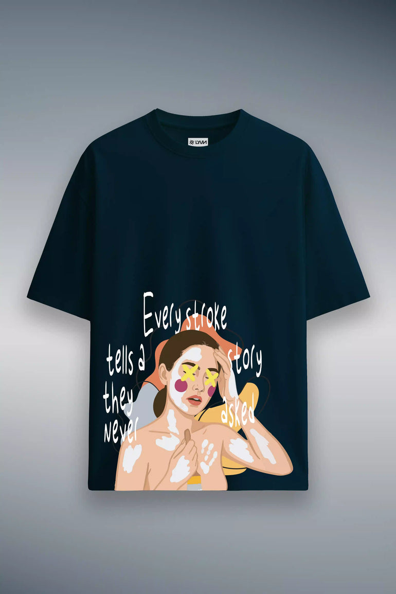 Stroke Story Oversized Graphic T-Shirt