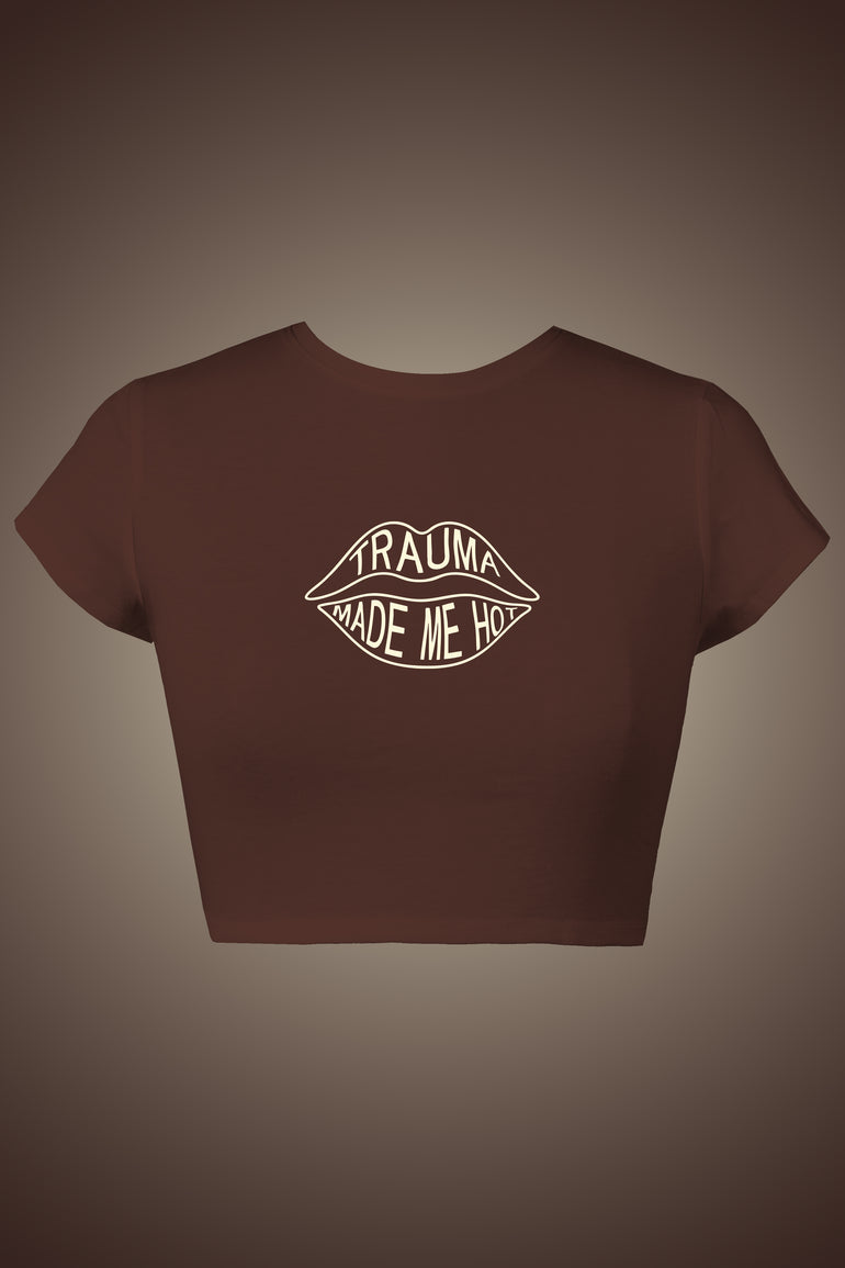 Trauma Graphic Crop Top